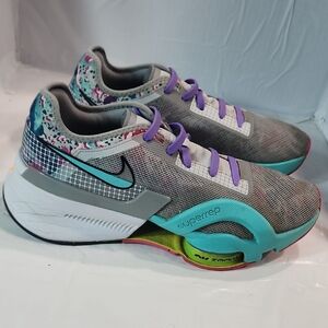 Nike Air Zoom Superrep 3 Womens 9.5 Grafitti Graphics Shoes Sneakers Trainers